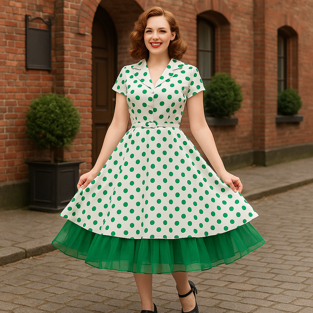 Malco Modes Tea-Length Green Petticoat Skirt â?? Vintage 50s Crinoline Underskirt for Dresses, Weddings & Halloween Costumes