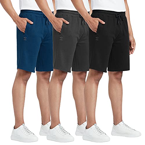 XYXX Athleisure Mens Cotton Shorts | Super Soft, Knee Length Comfortable Everyday Wear | Relaxed Fit Solid Code Shorts with Zip