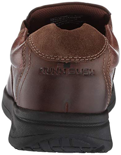 Nunn Bush Men's Cam Slip-on Lightweight Comfortable Casual Loafer, Brown Crazy Horse, 8 X-Wide