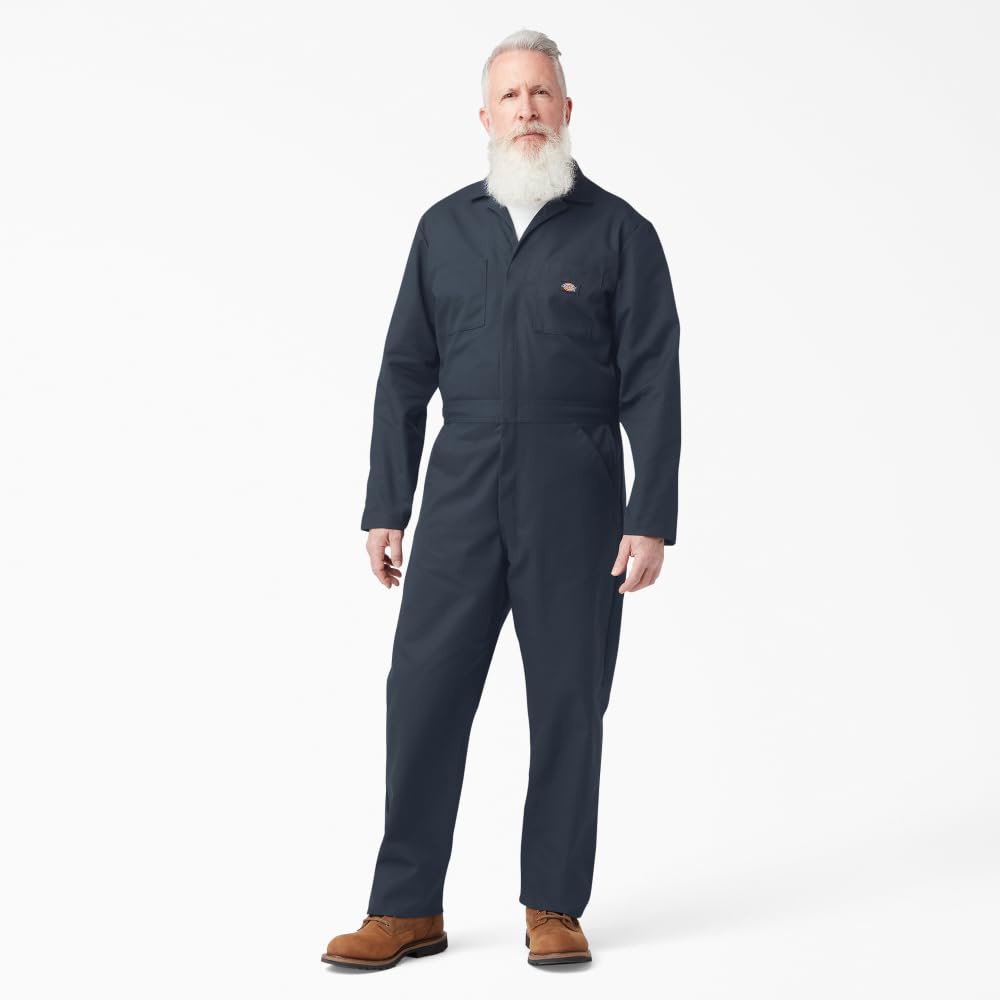Dickies Long Sleeve Coveralls, DARK NAVY, 3X TL
