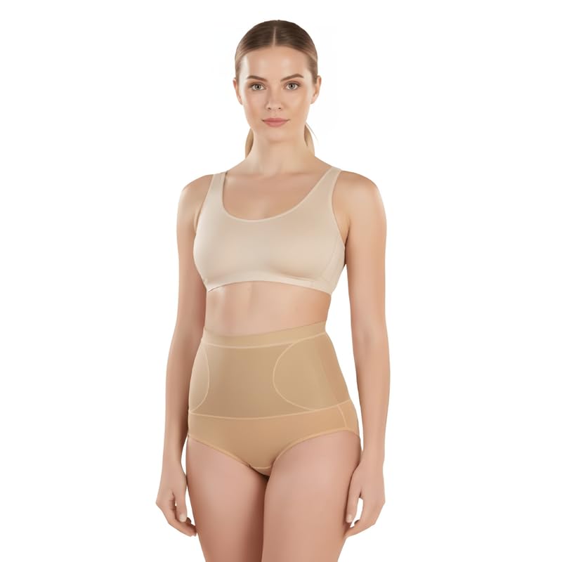 Roves Fashion Veeva High Waist Tummy Control Shapewear Panty for Women, Beige, XXL, Body Shaper with Cotton Lining 2
