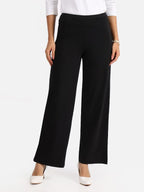 BlissClub AM:PM Cotton Wide Leg Pants - Lite,Tall Above 55, Cotton Pants, Wide Waistband, Slit at Hem, Side Pockets
