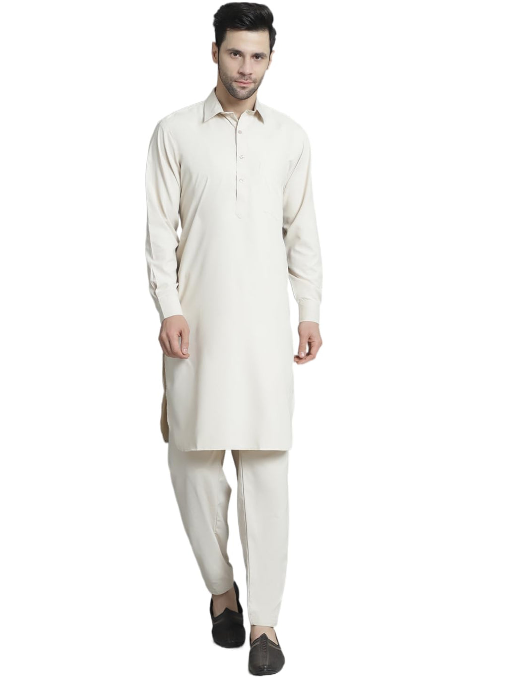 Jompers Mens Solid Pathani Kurta With Salwar