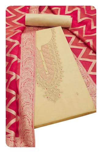 Soch Women Tissue Embroidered Unstitched Dress Material with Sequins