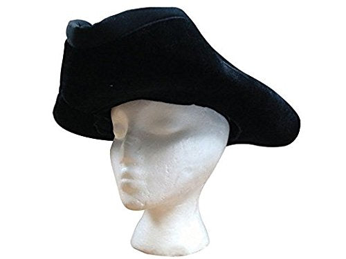 Caribbean Pirate Hat Velvet (Black;One Size)
