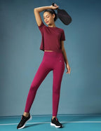 PUMPD Womens Crop Top - Regular fit T-Shirt | Half Sleeve | Activewear for Workout, Casual Wear & Everyday