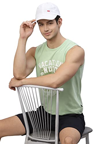 Rigo Stylish Cotton Printed Vest For Men | Round Neck, Slim Fit, Sleeveless T-Shirt Vest For Men | Casual Innerwear Sando For Me