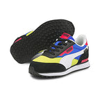 PUMA Future Rider Sneaker, Black-Yellow Glow-Ultra Blue, 3 US Unisex Little Kid
