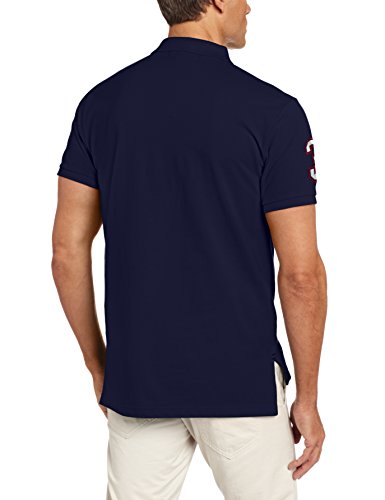 U.S. Polo Assn. Men's Slim Fit Pique Polo, Classic Navy/White, Medium