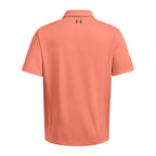 Under Armour Men's Tech Golf Polo, (897) Flare Orange/Pitch Gray/Halo Gray, Large
