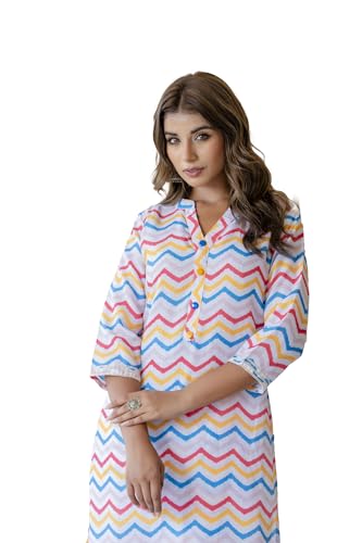 Lookmark Kurta Set: Sizzle With Ethnic Flair! Make Heads Turn With Our Vibrant Cotton Blend Printed Kurti Pant Sets! (Az-Lm-P6-K