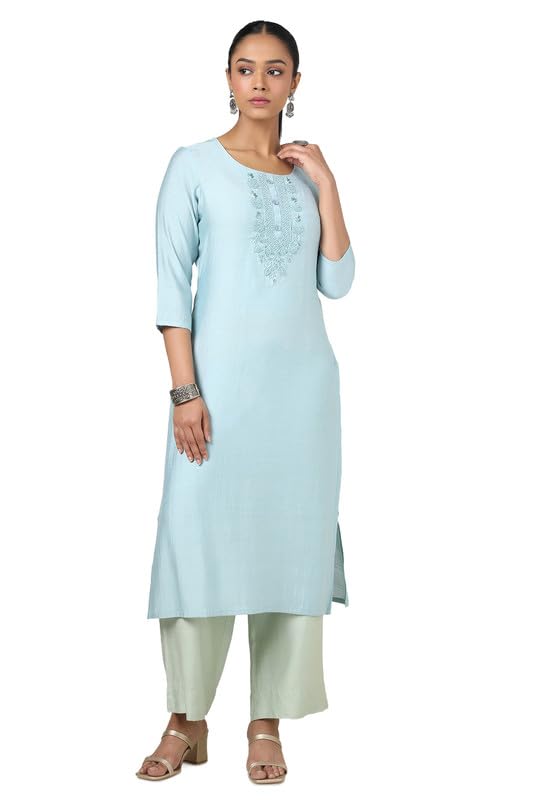 Soch Women Viscose Blend Embellished Kurta with Beads