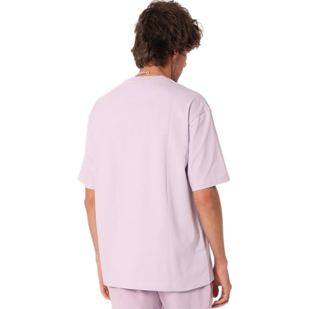 Bewakoof Mens Solid Purple Round Neck Half Sleeve Oversized T-Shirt