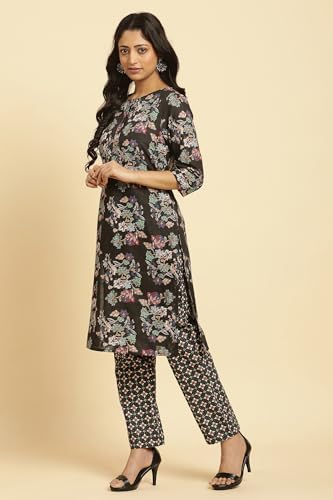 W For Woman Women Cotton Kurta Set & Straight Pant