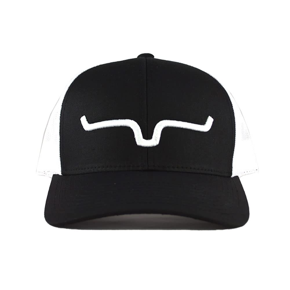 Kimes Ranch Unisex Weekly Upgrade 110 3-D Embroidered Horns Adjustable Snapback One-Size Hat Black/White