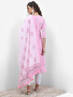 Ketch WomenS Polyester Ethnic Set (Khk3000958_Pink