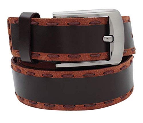 Walletsnbags Novapull Weaved Leather Belt (B 44_Brown_38) 38