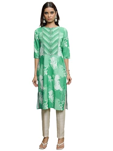 Ketch WomenS Polyester Regular Fit Kurta (Khku000457_Dusty Jade