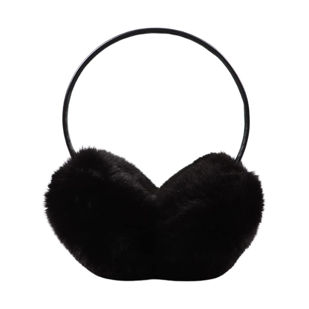 Yuoahcn Women Winter Earmuffs Unisex Warm Ear Muffs Lady girls Plush Ear Warmers Outdoor Ear covers Headband (Black)