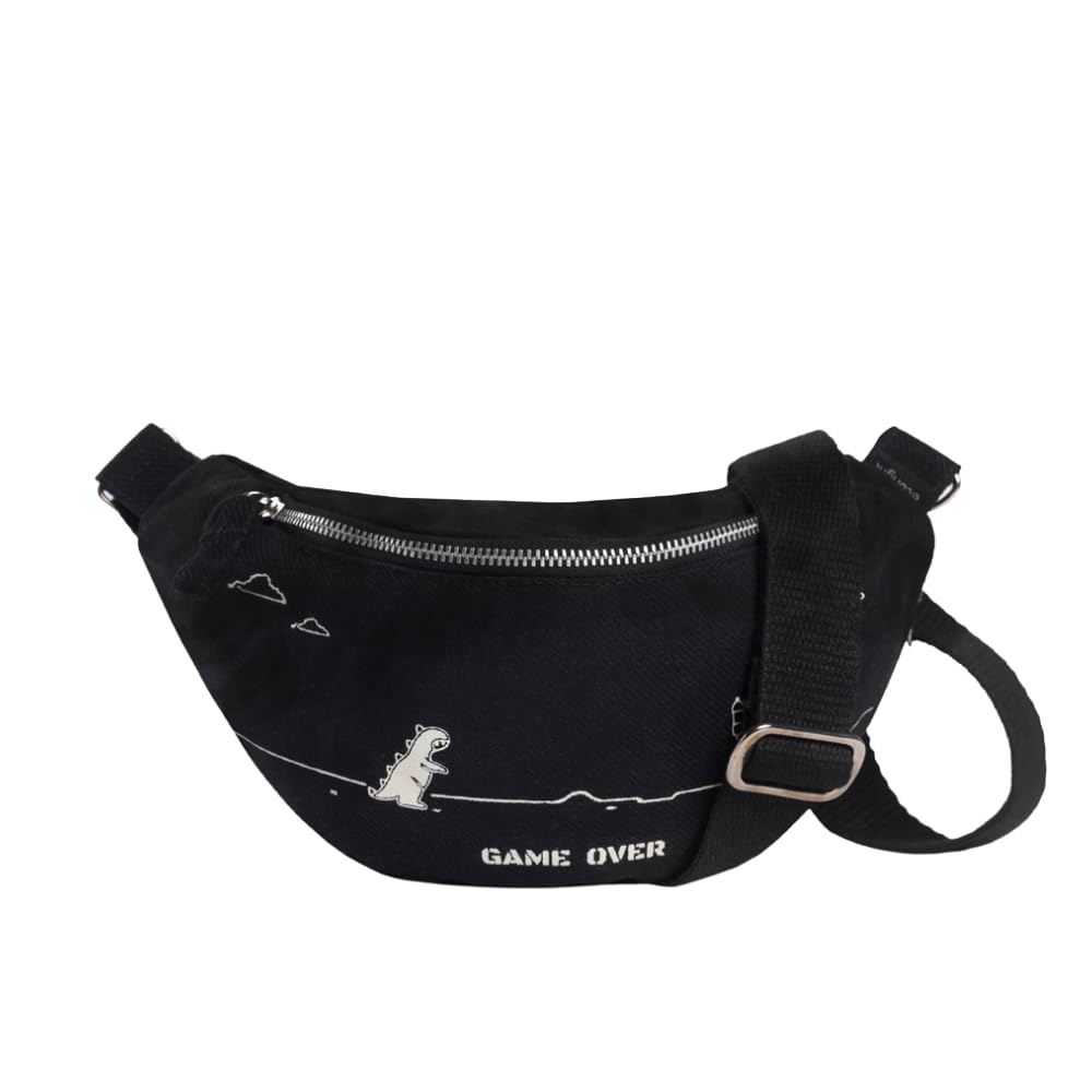 Ecoright Fanny Packs for Women, Canvas Crossbody Bag Men & Belt Bag for Women for Hiking, Running, Sports, Traveling
