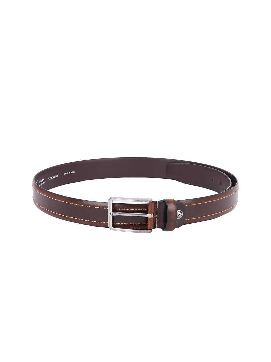 Rai Sahab Casual Brown Genuine Pin Buckle Leather Belts For Men 36