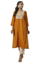 Soch Women Rayon Embroidered Kurta with Sequence Work