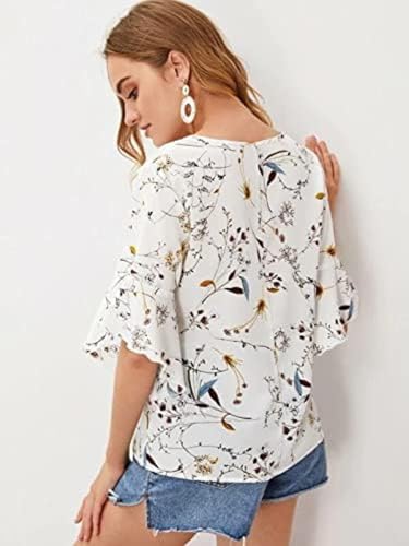 OM SAI LATEST CREATION Womens Plain Crepe with Ruffle Sleeve Design on HaOSLC-Sleeve Regular Fit Office wear,Casual wear Top (X