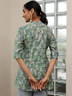 Libas WomenS Silk Blend Printed Straight Kurtis (58160O_Green
