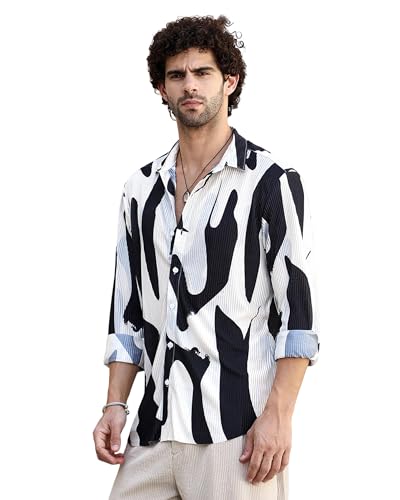 I Enterprise Mens Spread Collar Long Sleeve Multicolor Solid Regular Shirt Slim Fit Office Wear ShirtS For Men | Textured Long