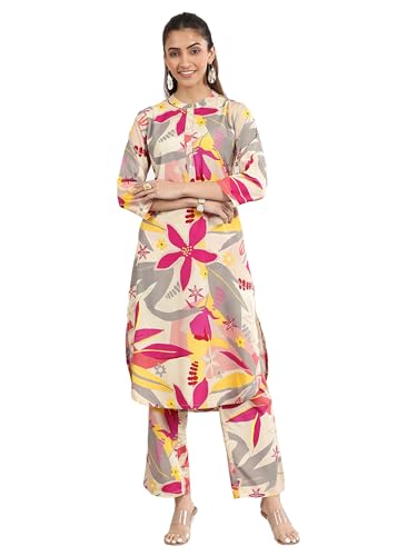 Libas WomenS Viscose Co-Ords Set (400008O_Multi