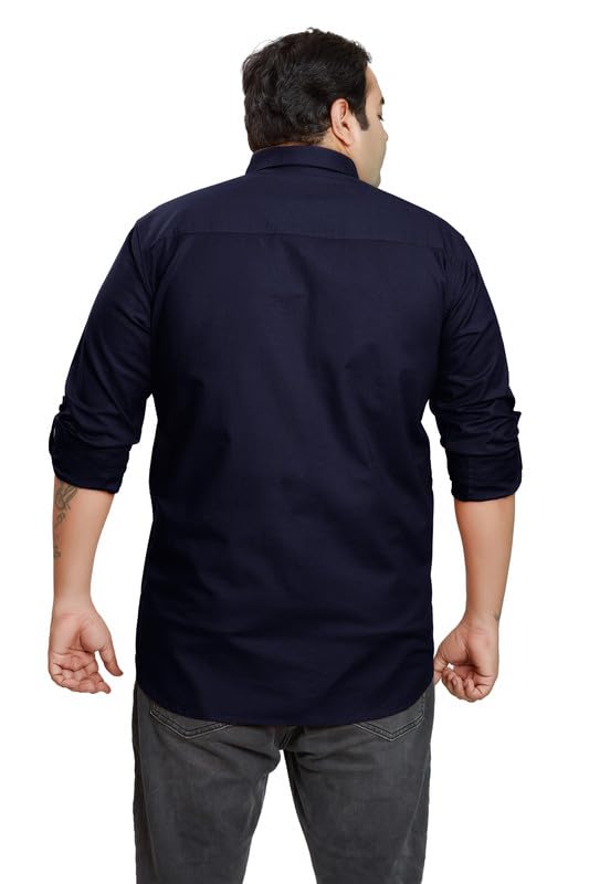BE ACTIVE Mens Casual 100% Cotton Solid Plus Size Shirt || Plus Size Shirts for Men || Casual Plus Size Shirt || Casual Wear Sh