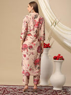 ANNI DESIGNER Womens Cotton Blend Straight Printed Kurta with Pant (Theo Beige_XXL_Beige_XX-Large)