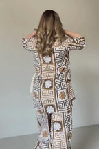 Leriya Fashion Rayon Women Co-Ord Set Dress (Lf-W2192&Tr1150_Brown