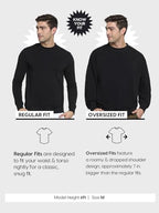Bewakoof Official DC Merchandise Joker Mens Graphic Printed Oversized Fit Full Sleeve Round Neck Terry Sweatshirt_648588_Black_
