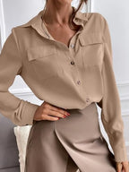 Greciilooks WomenS Regular Fit Shirt (Gl-W2215_Beige