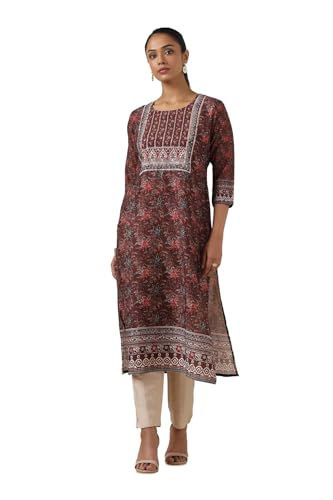 Soch Women Muslin Botanical Kurta with Zari