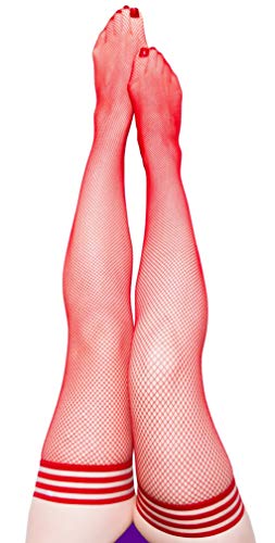 Kixies Sandra Red Fishnet Size D