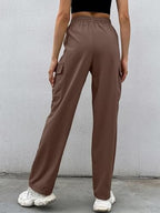 Leriya Fashion WomenS Parachute Cargo Pants  High Waist Flared Korean Trousers With Pockets | Trendy Casual Wear For Daily & Tra