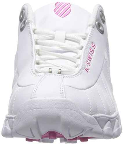 K-Swiss Women's ST329 CMF Sneaker, White/Shocking Pink, 7 W