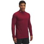 Under Armour Men's ColdGear Fitted Mock, Cardinal/White, XXL