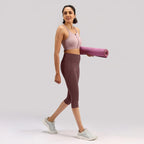 BlissClub Womens The Ultimate Capris, 3/4th Length Pants, Super- High Waist, 2 Pockets, Wide Waistband, Activewear for Women