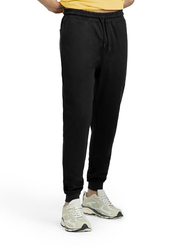 XYXX Mens Cotton Modal Joggers - Relaxed Fit, Antimicrobial, High Stretch, Sweat Absorbent Solid Ace Loungewear with Zippered P
