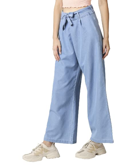 High Star Women'S Straight Palazzo (Wdplazzo880_34_Blue