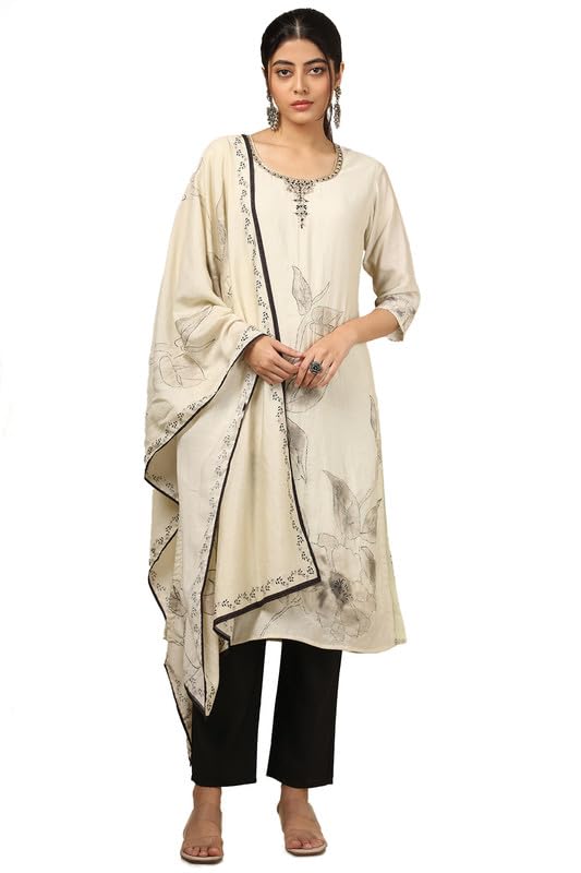 Soch Women Muslin Embellished Suit Set Mirror & Cutdana