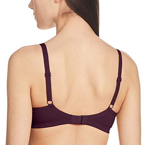 Enamor A042 Side Support Shaper Stretch Cotton Everyday Bra - Non-Padded, Wire-Free & High Coverage Purple