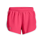 Under Armour Women's Fly by 2.0 Running Shorts, (683) Pink Shock/White/Reflective, Large