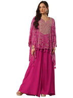 Libas Art Printed Crepe A-Line Kurta Set For Women (51208Am)