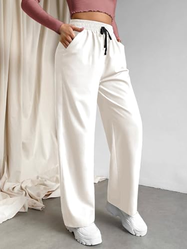 Leriya Fashion High Waist Trousers For Women  Flared Korean Style Formal Pants | Elegant Workwear For Office, College & Events W