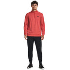 Under Armour mens Armour Fleece Twist Quarter Zip, (690) Venom Red / / Black, XX-Large