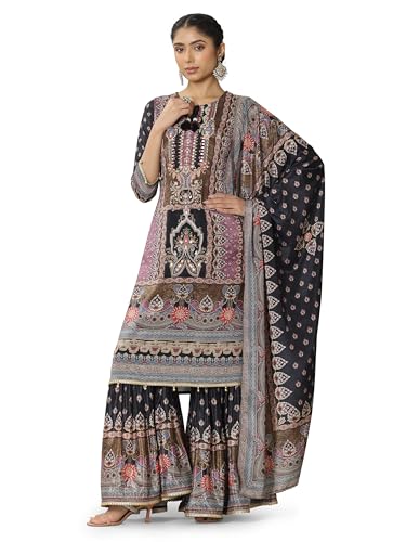 Libas WomenS Chinon Printed Kurta Sets (99421_Multi_Xxl) Multicolour
